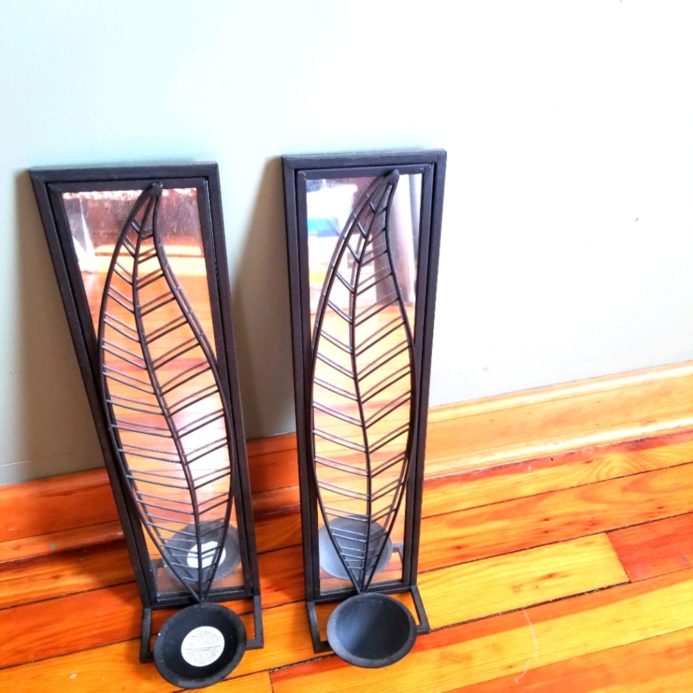 Wall-mounted Candle Holders in Espresso Holder 2×3  Pillar Candles